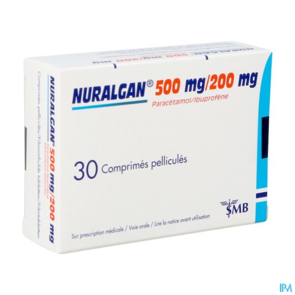 Nuralgan® 500mg/200mg comprimés pelliculés 30