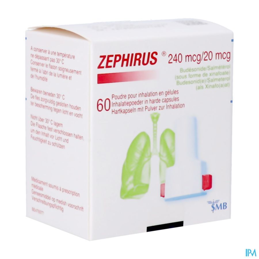 Zephirus® 240mcg/20mcg inhalatiepoeder in harde capsules + 1 inhalator